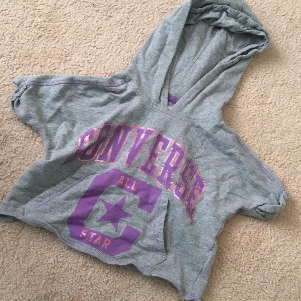 Converse cropped hoodie